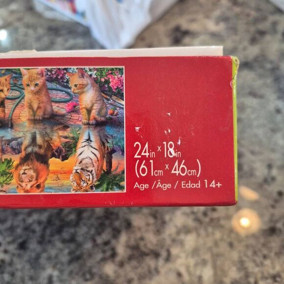 Buffalo Games Kitten Dreams 750 pc Jigsaw Puzzle, USED, tape on box - Picture 8 of 11